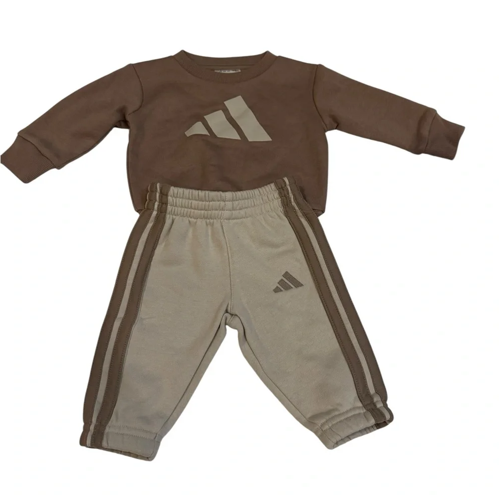 Adidas Infant Tracksuit‎ in Brown and Cream